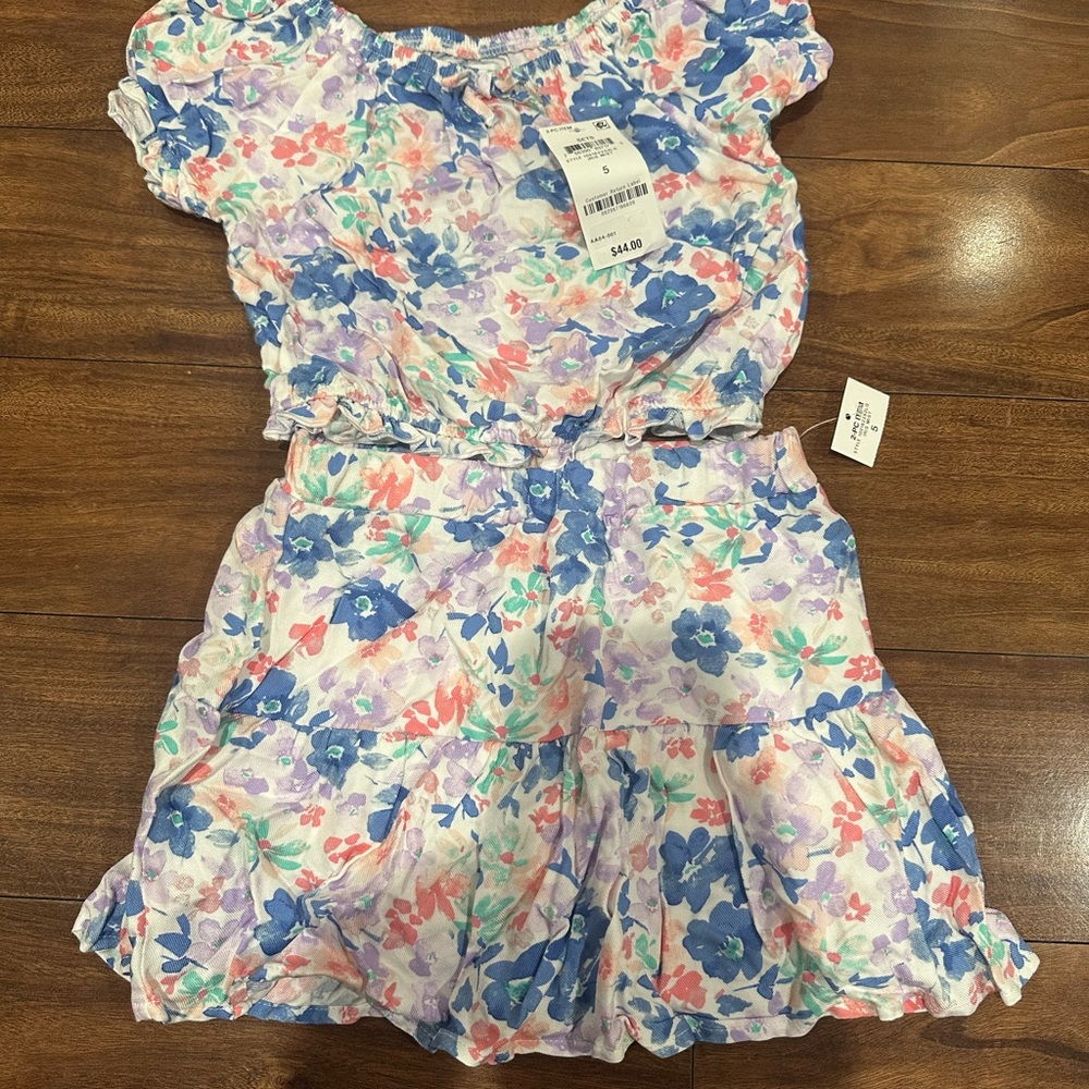 Epic Threads Kids Floral Set - Pink, Blue, Purple
